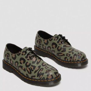 Martens Shoes Dr Martens 461 Distorted Green Leopard Print